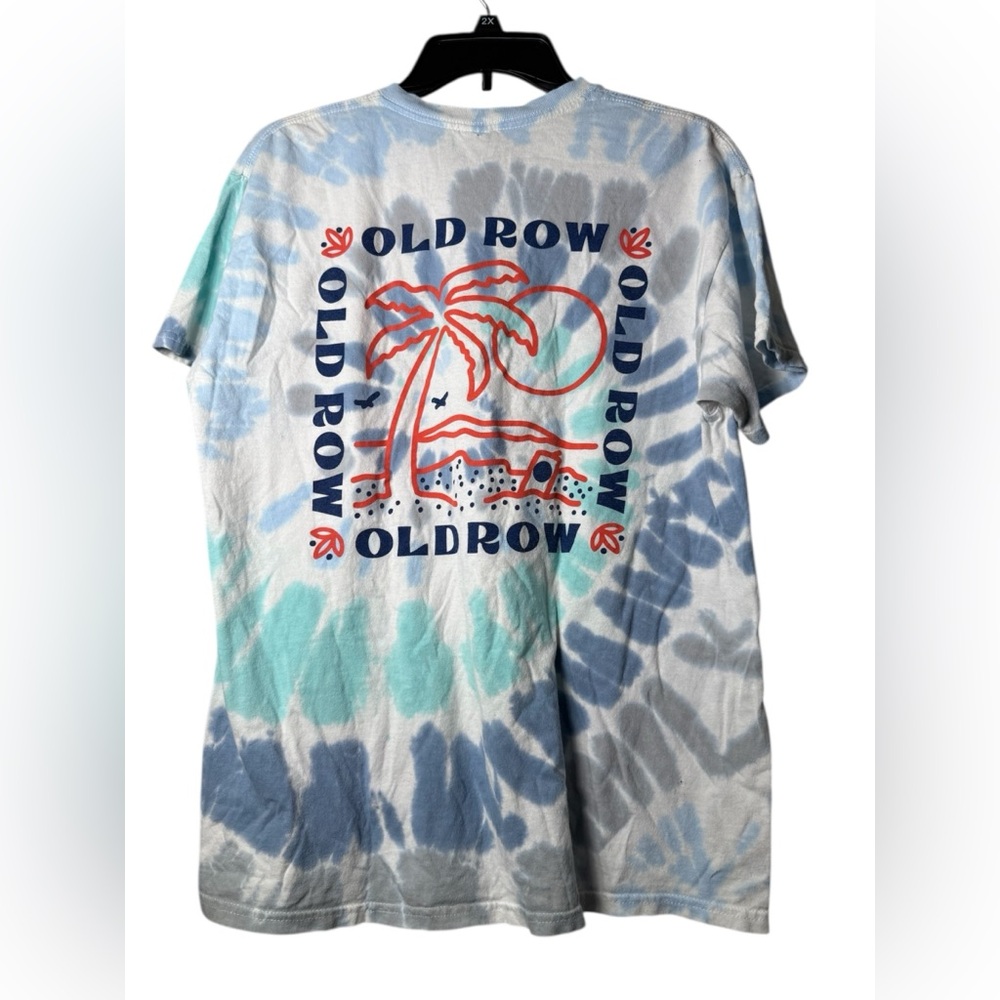 Old Row Tee Shirt Tropic Tie Dye Print Top